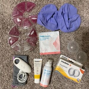 Breast feeding/pumping accessory bundle